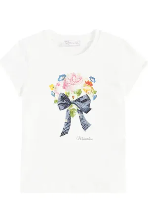 MONNALISA Printed cotton-blend T-shirt