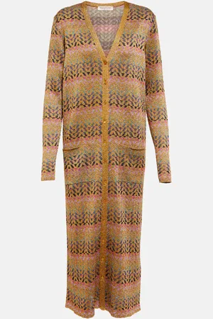 VALENTINO Metallic jacquard-knit cardigan