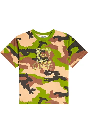 Moschino Camouflage cotton-blend jersey T-shirt