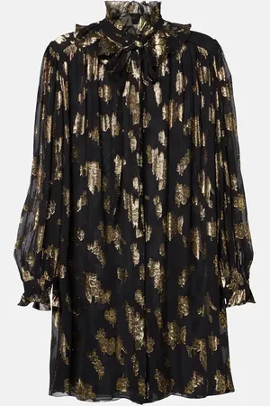Chloé Ruffled silk-blend minidress