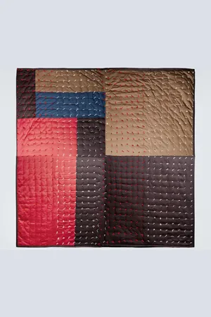 BODE Embroidered cotton-blend quilt scarf