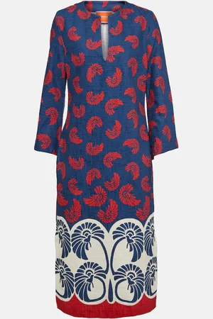 La DoubleJ The Kaftan printed cotton midi dress