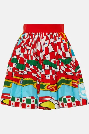 Dolce & Gabbana Printed cotton poplin miniskirt