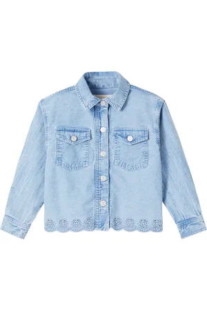 The New Society Niobe embroidered denim jacket