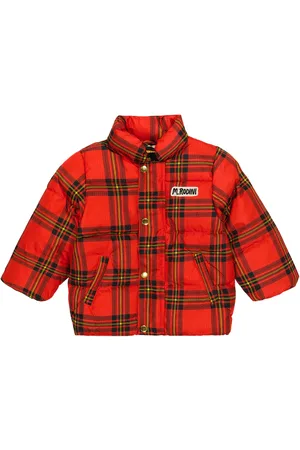 Mini Rodini Checked puffer jacket