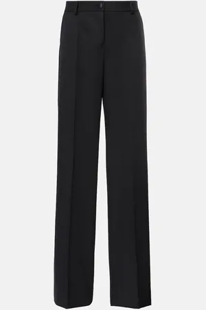 Dolce & Gabbana Wool and silk gabardine wide-leg pants