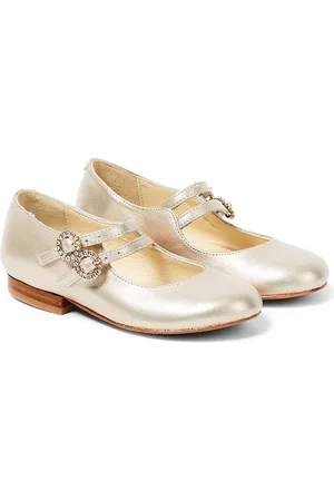 BONPOINT Tam metallic leather Mary-Jane flats