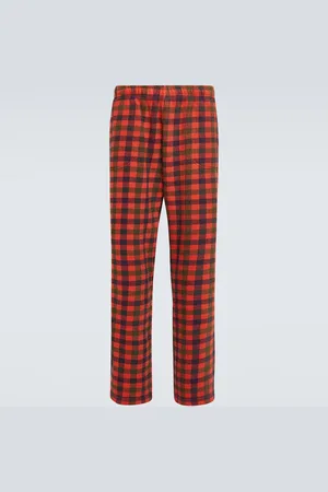 ERL Checked cotton straight pants