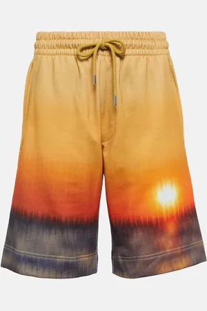 DRIES VAN NOTEN Printed cotton jersey shorts