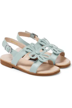 Il gufo Flower-embellished leather sandals