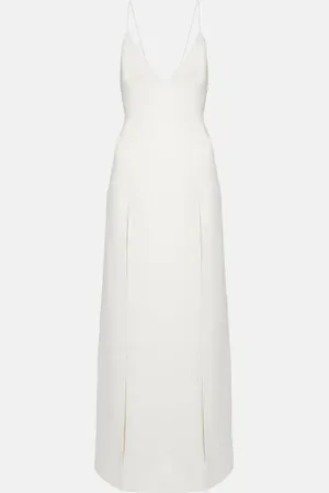 Khaite Nonya crÃªpe satin slip dress
