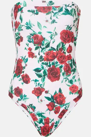 ALEXANDRA MIRO Whitney floral belted swimsuit