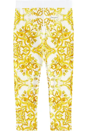 Dolce & Gabbana Majolica cotton-blend jersey leggings