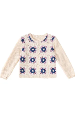 Louise Misha Alicia floral crochet sweater
