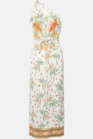 POUPETTE ST BARTH Isabelle printed one-shoulder kaftan