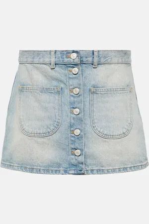 Courrèges Multiflex denim miniskirt