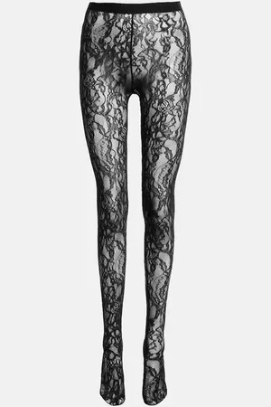 WARDROBE.NYC Floral lace tights