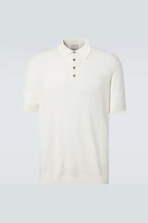 Allude Cotton, silk and cashmere polo shirt