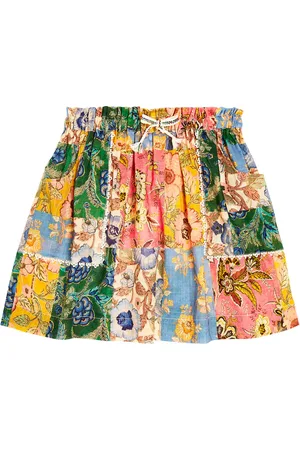 ZIMMERMANN Junie patchwork cotton skirt