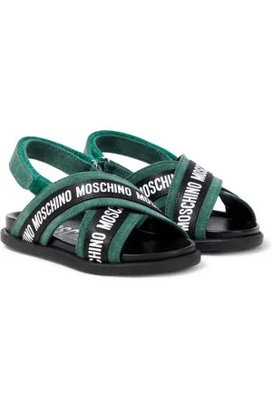Moschino Logo leather sandals