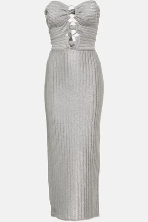 Tom Ford Sleeveless cutout metallic gown