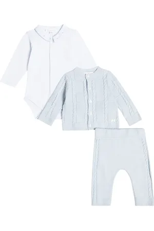 Tartine Et Chocolat Baby cotton cardigan, pants, and onesie set