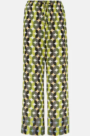 DRIES VAN NOTEN Printed high-rise crÃªpe wide-leg pants