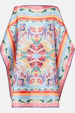 Etro Printed silk foulard top