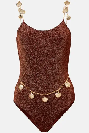 Oseree LumiÃ¨re Shells embellished swimsuit