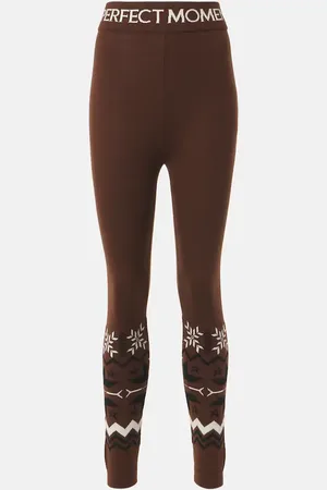 Perfect Moment Nordic intarsia high-rise wool leggings