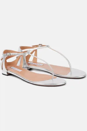 Aquazzura Frida metallic leather sandals