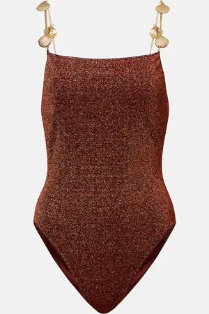 Oseree LumiÃ¨re Shells embellished swimsuit