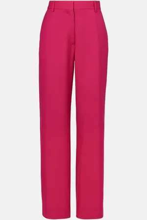 DRIES VAN NOTEN Wool and mohair twill straight pants