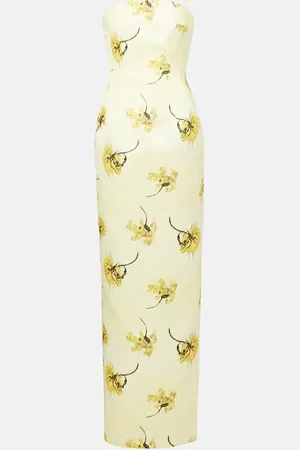 EMILIA WICKSTEAD Laelia floral strapless corset gown