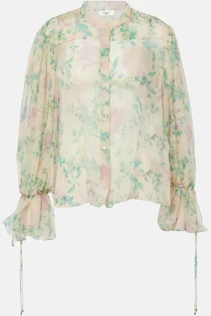 Chloé Sheer silk top