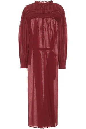Marant Etoile Perkins cotton voile maxi dress