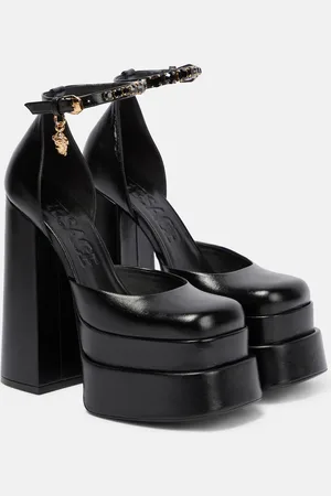 VERSACE Medusa Aevitas leather platform pumps