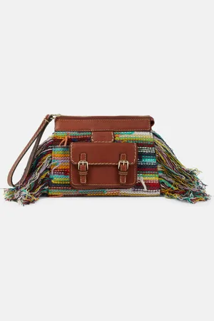 Chloé Edith cashmere and leather clutch