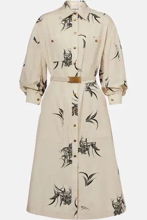 Moncler Floral cotton poplin shirt dress