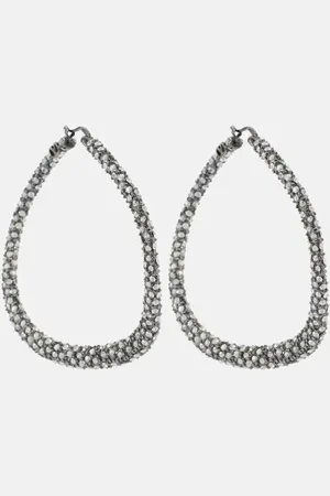 VALENTINO Shadowshine embellished hoop earrings