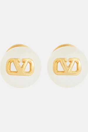 VALENTINO VLogo faux pearl earrings