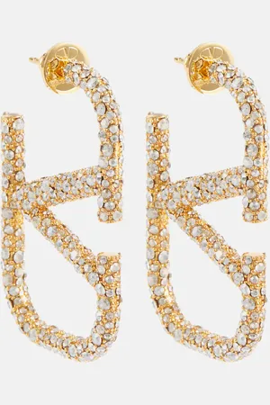 VALENTINO VLogo crystal-embellished earrings