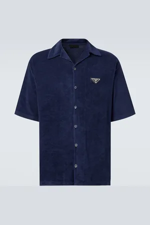Prada Cotton terry bowling shirt