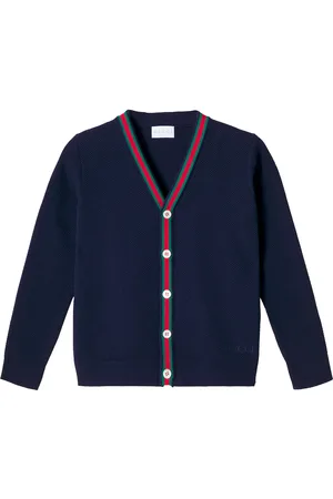 Gucci Web Stripe cotton-blend cardigan