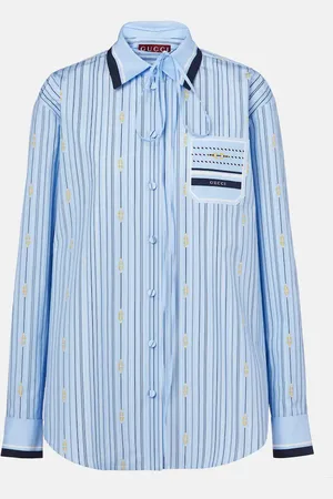 Gucci Horsebit striped cotton shirt