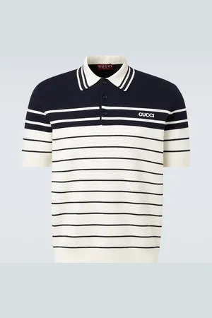 Gucci Logo striped cotton polo shirt