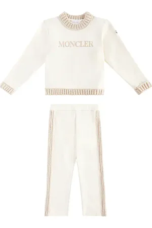Moncler Logo wool and cotton sweater and sweatpants set