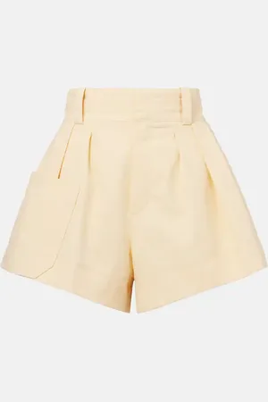 Chloé High-rise cotton canvas shorts