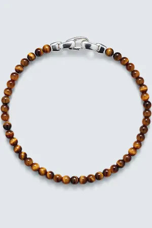 David Yurman Spiritual Beads sterling silver bracelet with tiger