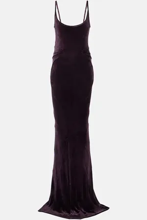 Rick Owens Ruched velvet gown